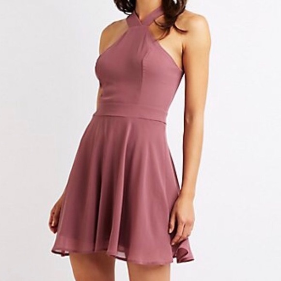 mauve skater dress